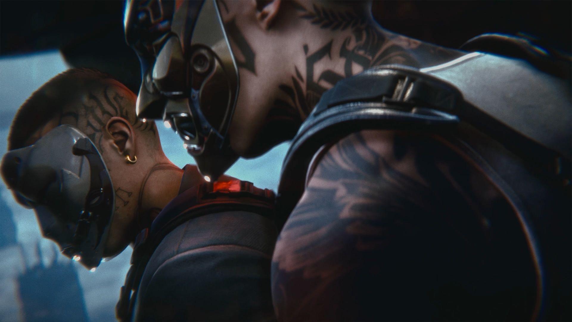 two characters wearing masks